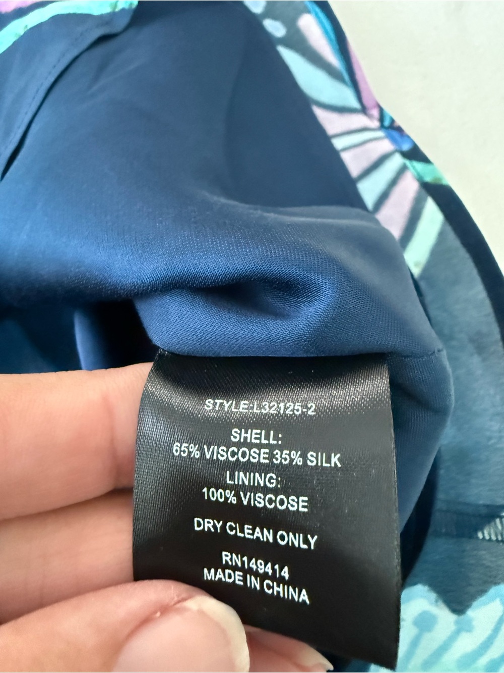 Johnny Was Jade Leilana Vesna Mini Dress blue silk floral blend S E04 - Picture 9 of 10